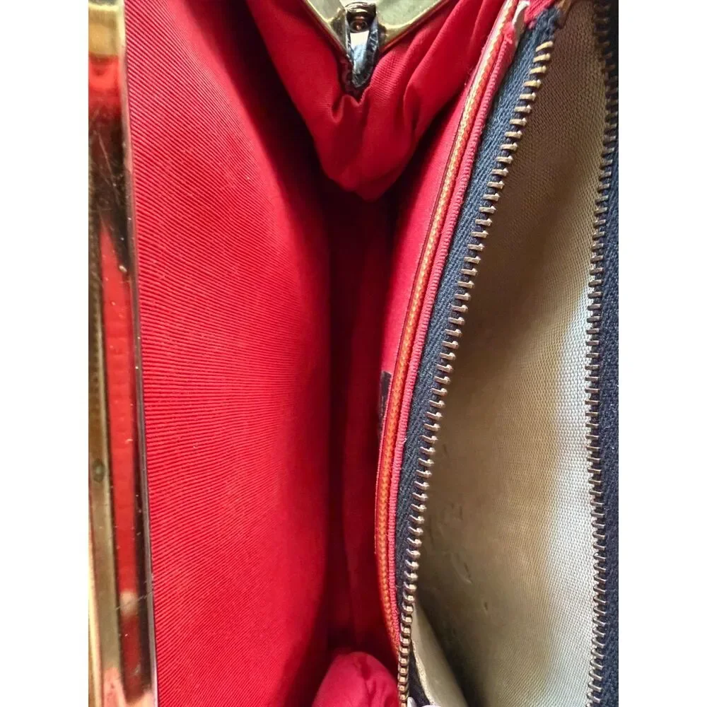 Vintage Delicato Black Retro Mod Rockabilly Structured Classic  50's 60s Handbag